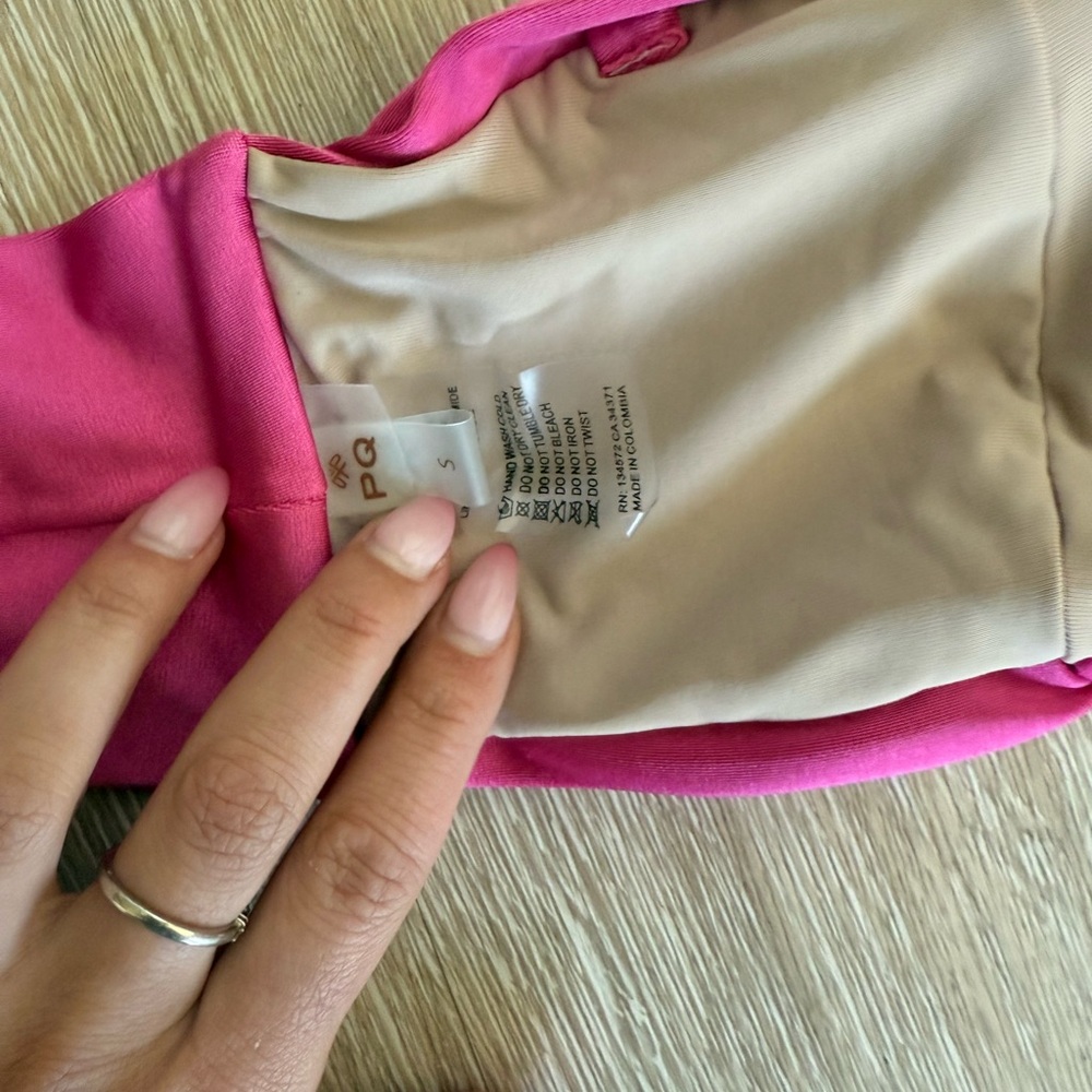 Pink Ruched Bikini Top - Picture 2 of 2